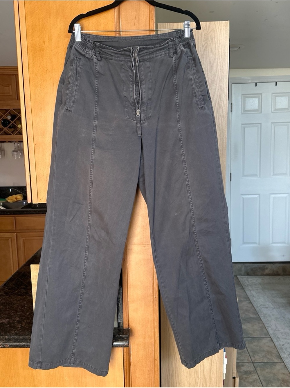SKIMS Charcoal Wide-Leg Drawstring Pants